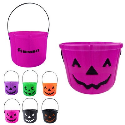 Halloween Pumpkin Trick Treat Plastic Bucket